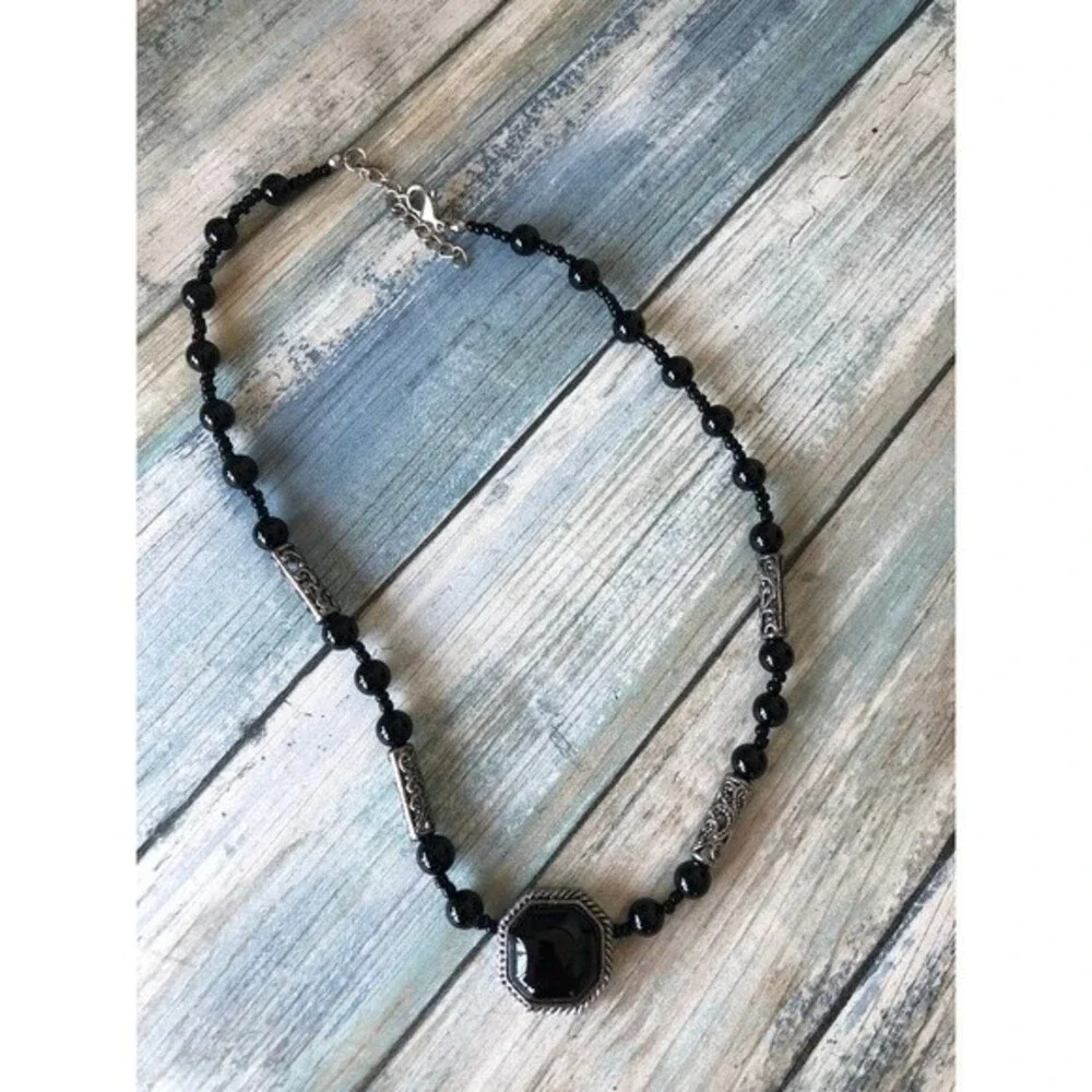 Black and Silver Necklace